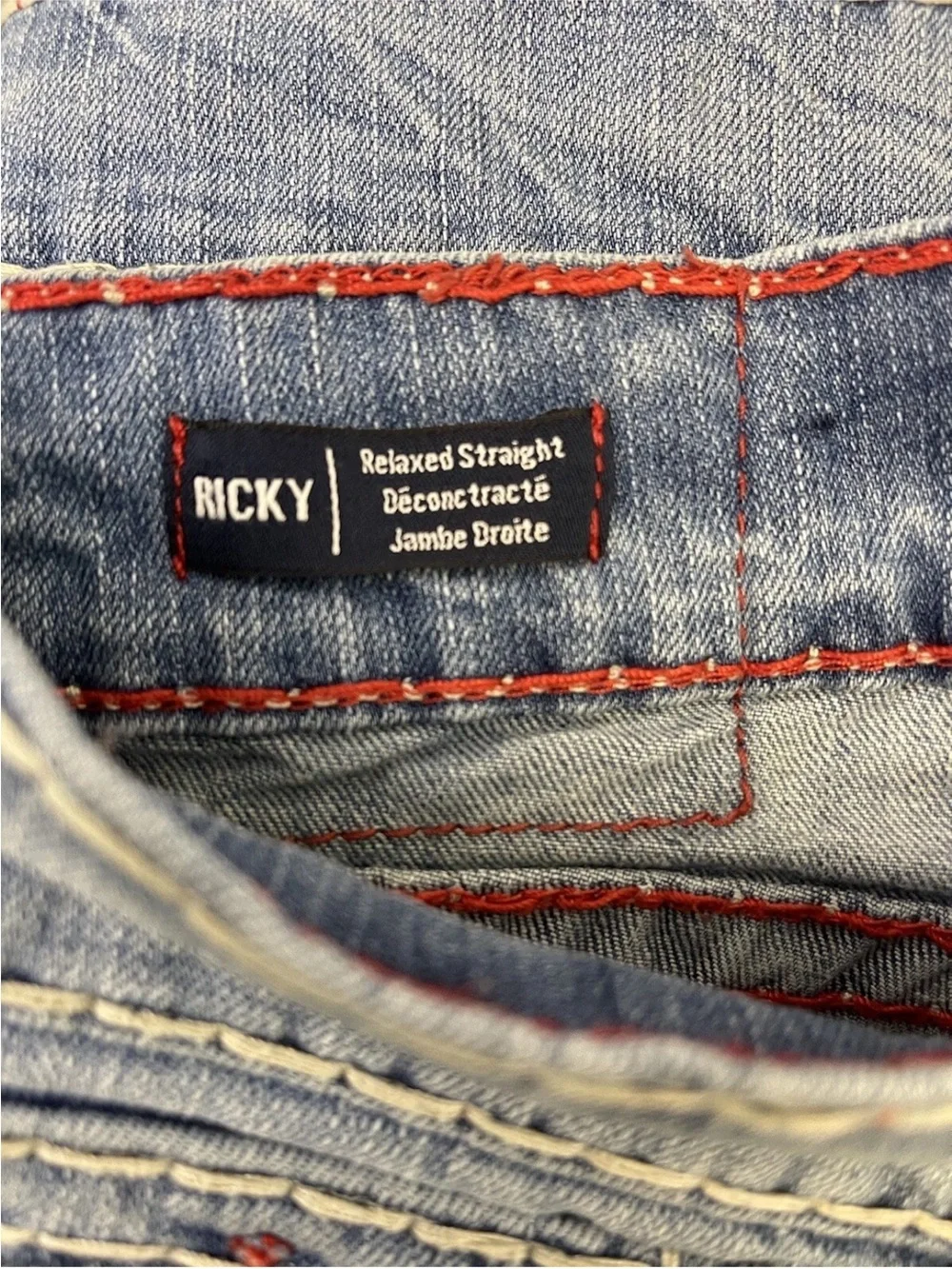 True Religion Medium Blue Straight-Leg Jeans